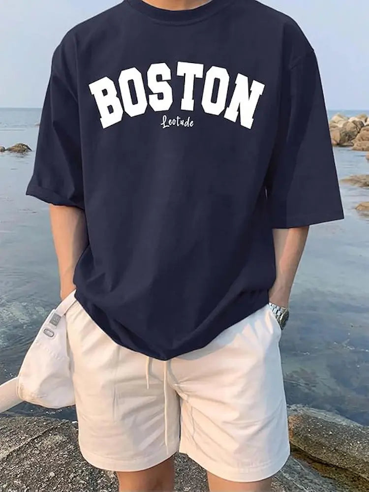 Man Cotton Blend Oversized T Shirt