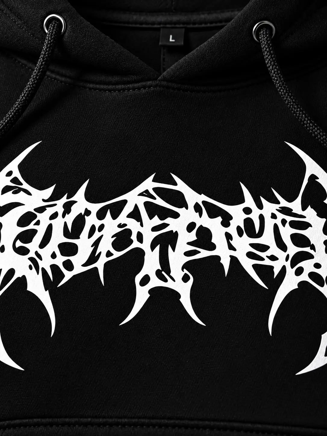 Oversized Black Hoodie (Printed)