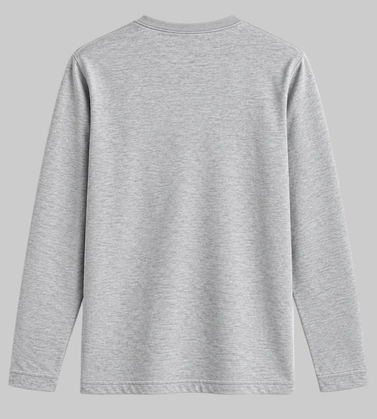 UH Fashion Grey Henley Shirt Regular Fit